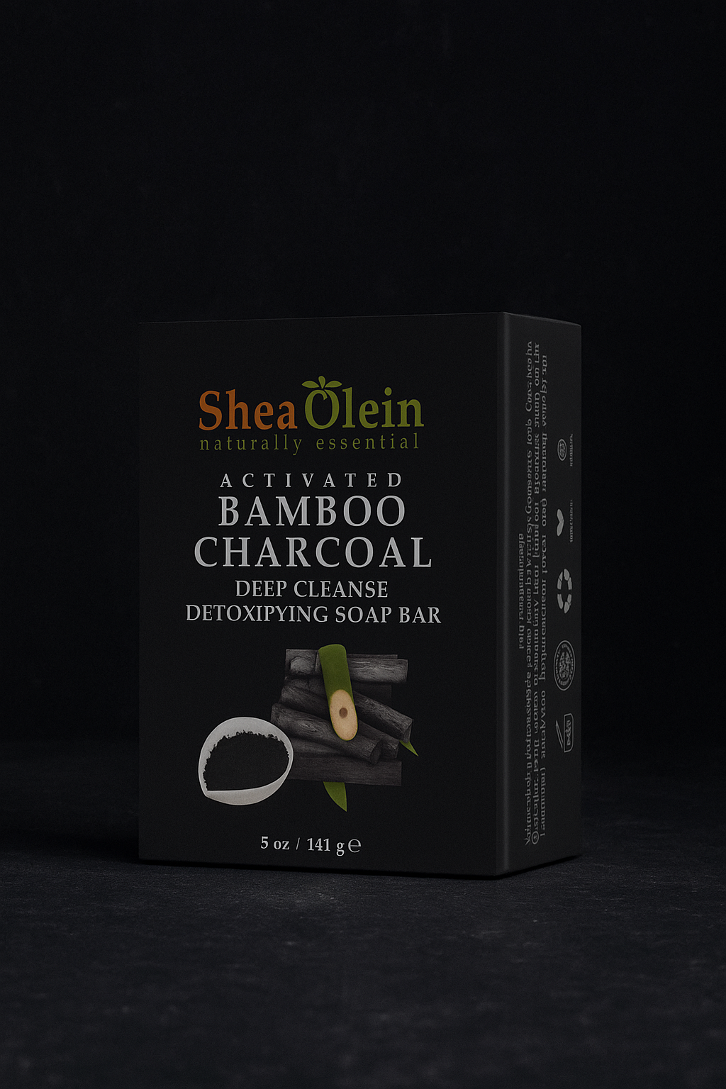 SHEA OLEIN ACTIVATED BAMBOO CHARCOAL SOAP/ DETOXIFYING & EXFOLIATING SOAP BAR 5oz